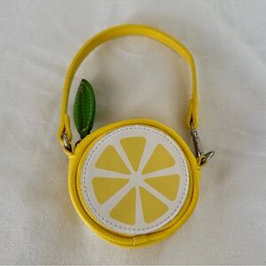 NWOT Yellow Lemon Slice Wristlet